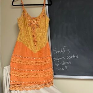 Sue Wong sequins beaded sundress